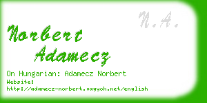 norbert adamecz business card